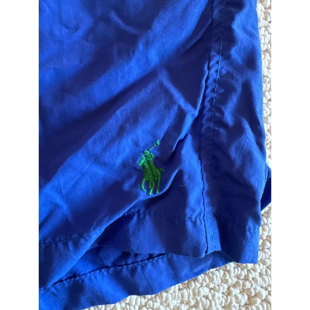 Polo Ralph Lauren Blue Swim Trunks XL Vintage Pony Logo Mesh Lined Board Shorts